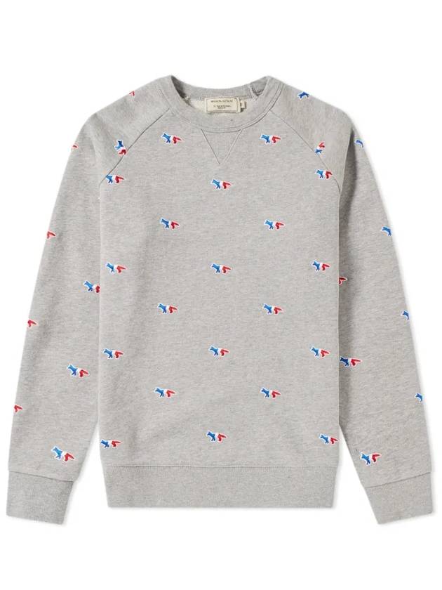 Maison Kitsune Fox Embroidery Logo Sweatshirt Sweatshirt Gray AU00309AT7701 - MAISON KITSUNE - BALAAN 1