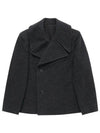 Women's Double-Breasted Jacket Black - LEMAIRE - BALAAN 2