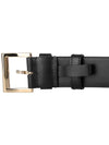 Triangle Logo Plaque City Leather Belt Black - PRADA - BALAAN 7