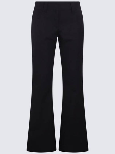 23 fw Navy Blue Black Cotton Virgin Wool Blend Flare Pants PWCA119F23FAB0014610 B0480941255 - PALM ANGELS - BALAAN 2