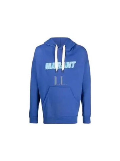 Miley Logo Cotton Hoodie Blue - ISABEL MARANT - BALAAN 2