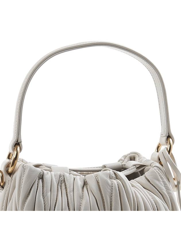 Matelasse Nappa Leather Bucket Bag White - MIU MIU - BALAAN 8