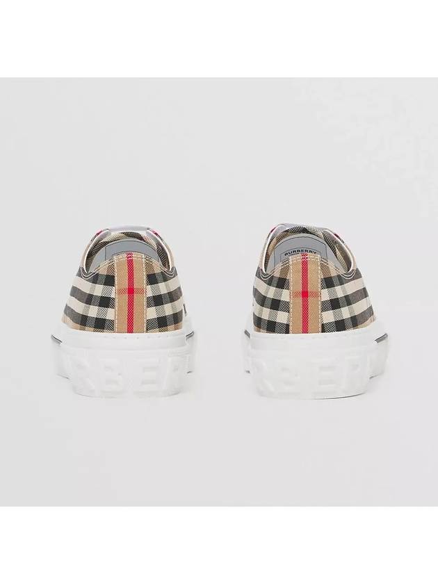 Vintage Check Cotton Sneakers Archive Beige - BURBERRY - BALAAN 4