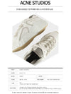 Rockaway Leather Low Top Sneakers White - ACNE STUDIOS - BALAAN 3