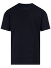 Pisato Effect Logo Patch Short Sleeve T-Shirt Navy - STONE ISLAND - BALAAN 4