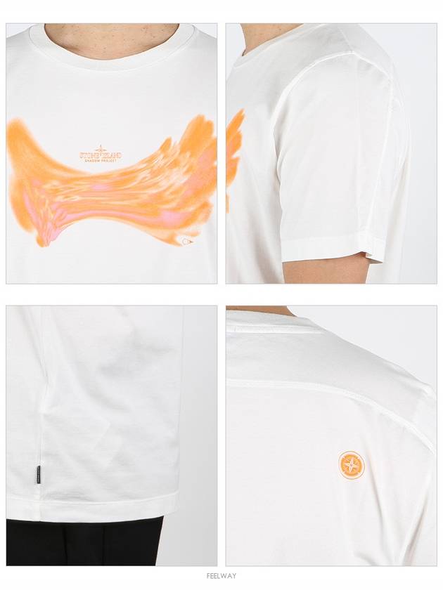 Shadow Project Neo Flora Short Sleeve T-Shirt White - STONE ISLAND - BALAAN 5