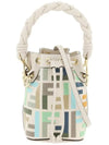 Mon Tresor FF Embroidery Small Canvas Bucket Bag - FENDI - BALAAN 2