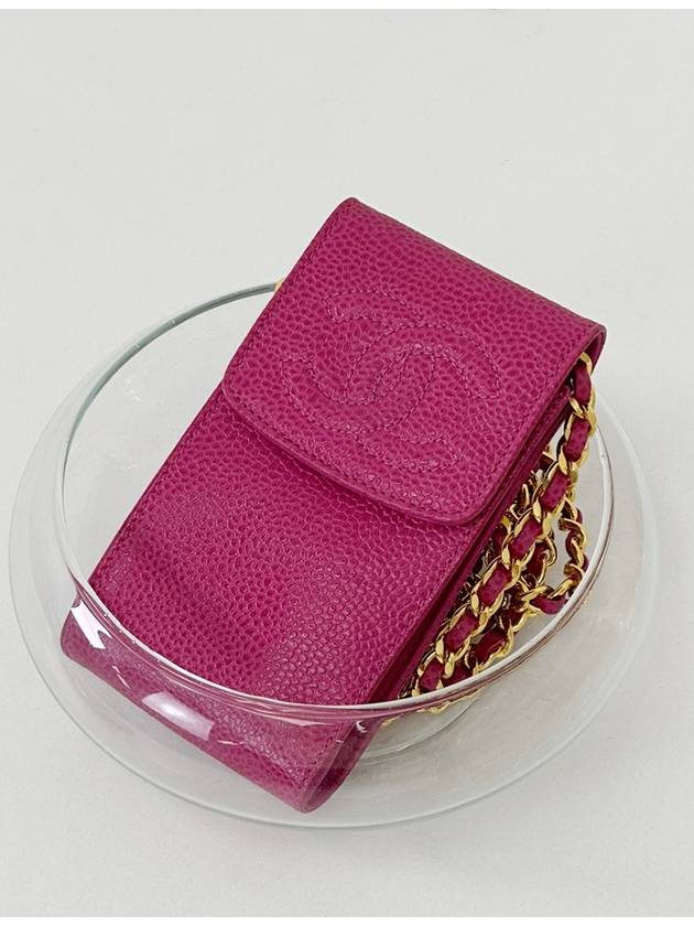 4th unit hot pink caviar long chain cross bag 3VCHB15699 - CHANEL - BALAAN 2