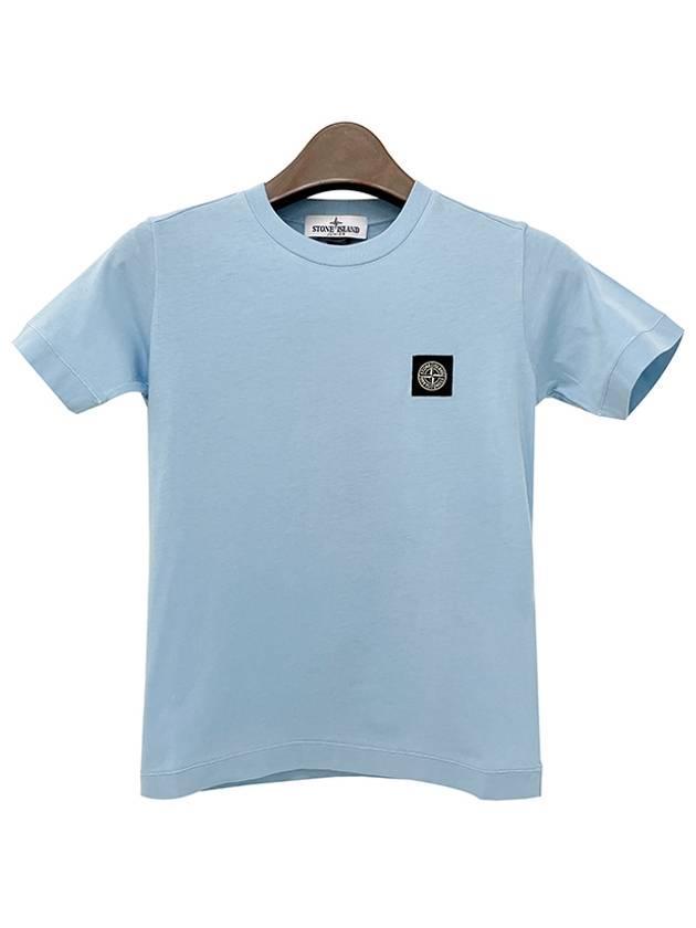 Kids 30/1 Cotton Jersey Short Sleeve T-Shirt Blue - STONE ISLAND - BALAAN 2