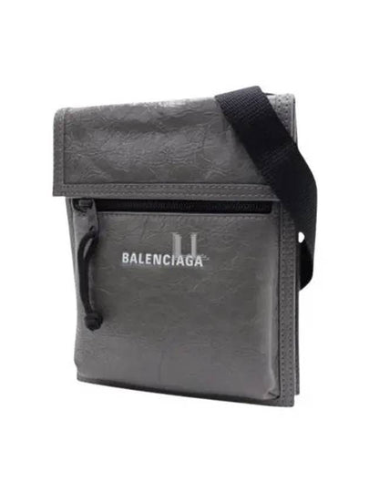 Explorer Leather Cross Bag Grey - BALENCIAGA - BALAAN 2