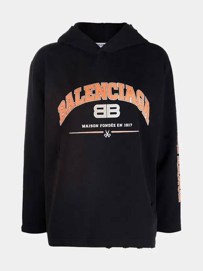 BB Logo Hoodie Black - BALENCIAGA - BALAAN 2