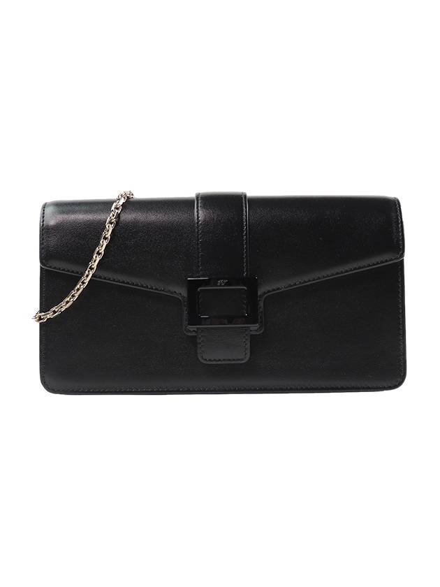 Viv Buckle Leather Cross Bag Black - ROGER VIVIER - BALAAN 2