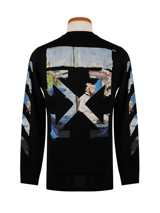 Men's Color Arrow Long Sleeve T-Shirt Black - OFF WHITE - BALAAN 5