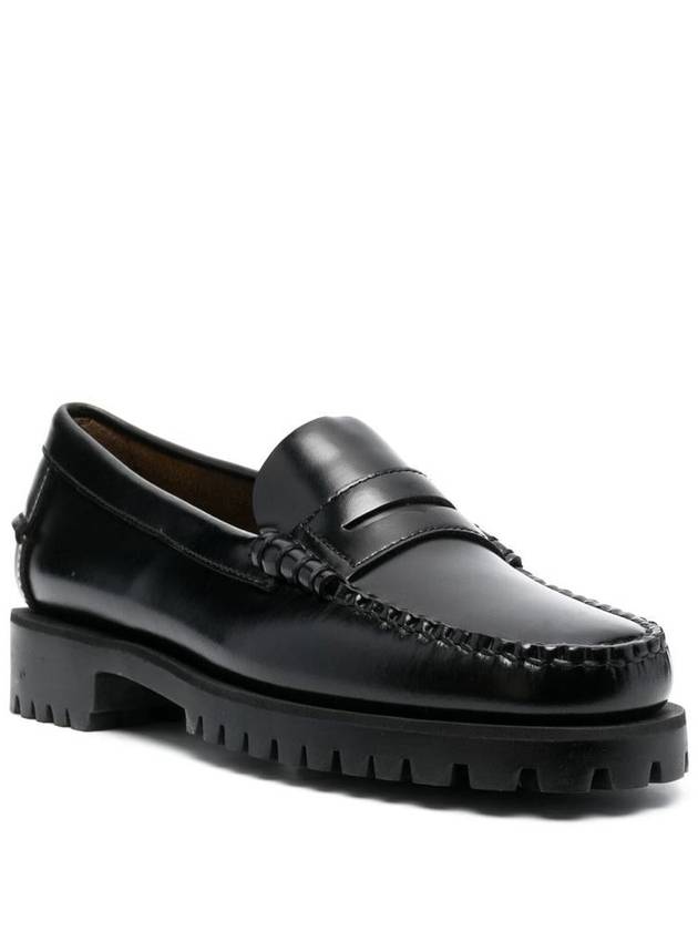 Sebago Dan Lug Black Leather Loafers - SEBAGO - BALAAN 4