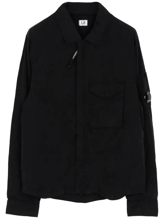 Chrome-R Zip-Up Over Long Sleeve Shirt Black - CP COMPANY - BALAAN 2