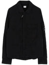 Chrome-R Zip-Up Over Long Sleeve Shirt Black - CP COMPANY - BALAAN 4