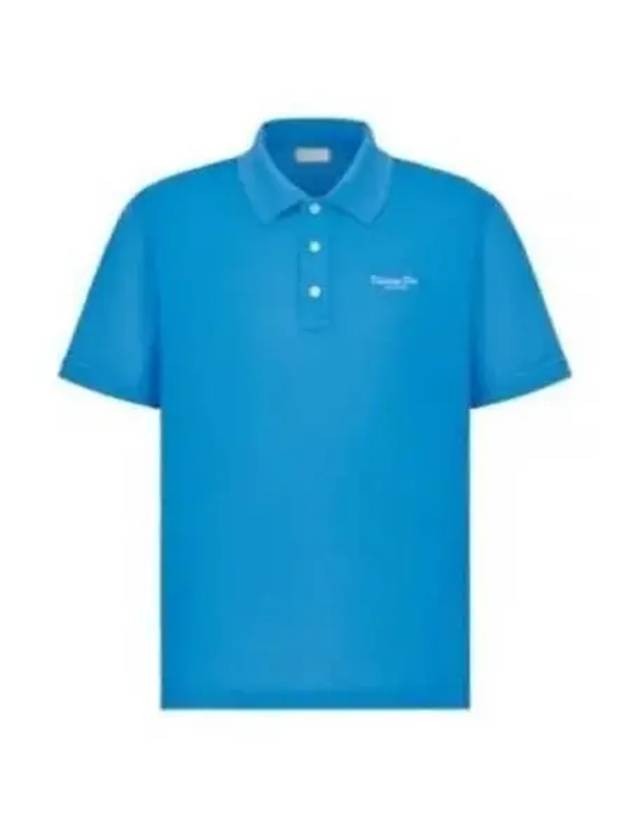 Couture Polo Shirt Blue - DIOR - BALAAN 2