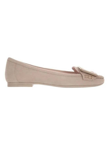 Women's Lacquered Buckle Suede Loafers Pink - ROGER VIVIER - BALAAN 1