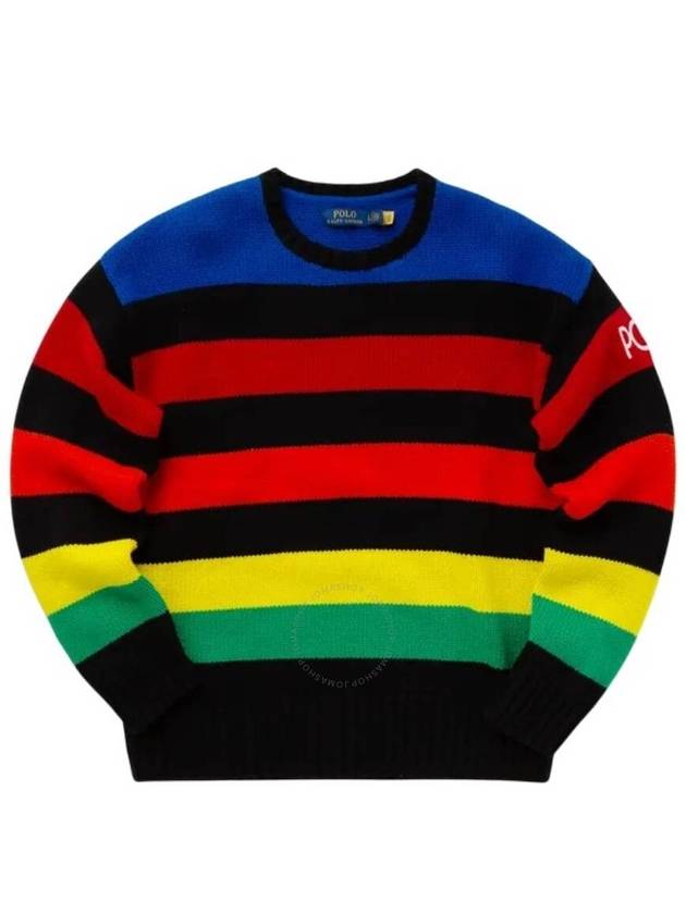 Polo Ralph Lauren Wool Blend Logo Striped Sweater Size XX Large - POLO RALPH LAUREN - BALAAN 1