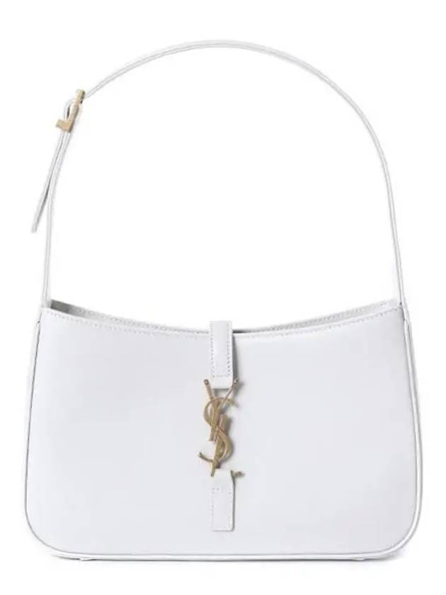 Le 5 A 7 Smooth Leather Hobo Shoulder Bag Blanc Vintage - SAINT LAURENT - BALAAN 3