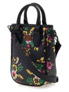 floral-print leather tote bag - KENZO - BALAAN.