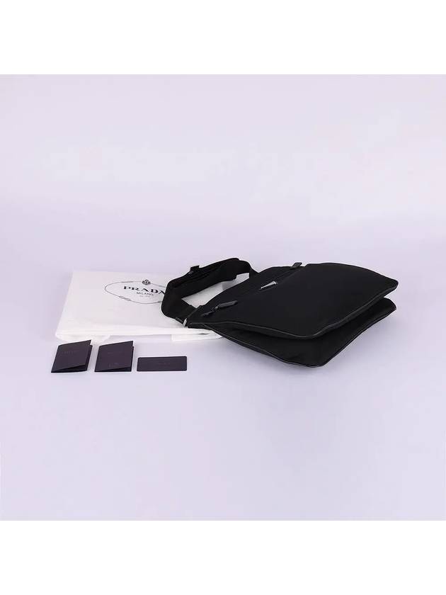 Nylon Triangle Logo Cross Bag Black - PRADA - BALAAN 7