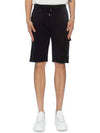 Light Fleece Utility Shorts Black - CP COMPANY - BALAAN 3