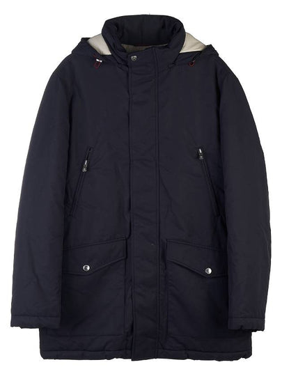 Nylon Gabardine Hooded Padded Jacket Ink - BRUNELLO CUCINELLI - BALAAN 2