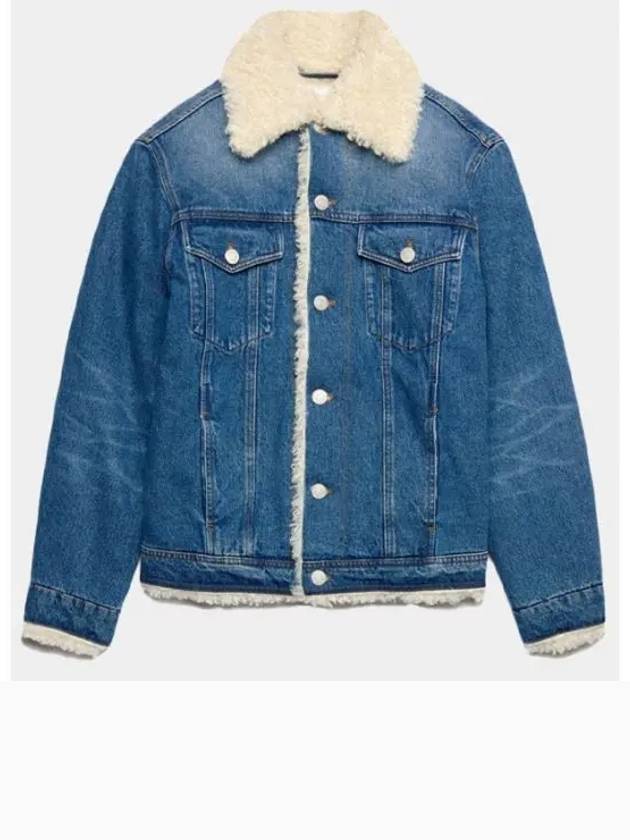 Truck Fur Denim Jacket Blue - AMI - BALAAN 2