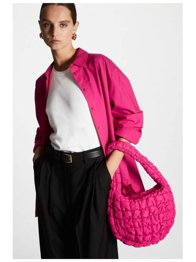 Quilted Mini Shoulder Bag Bright Pink - COS - BALAAN 4