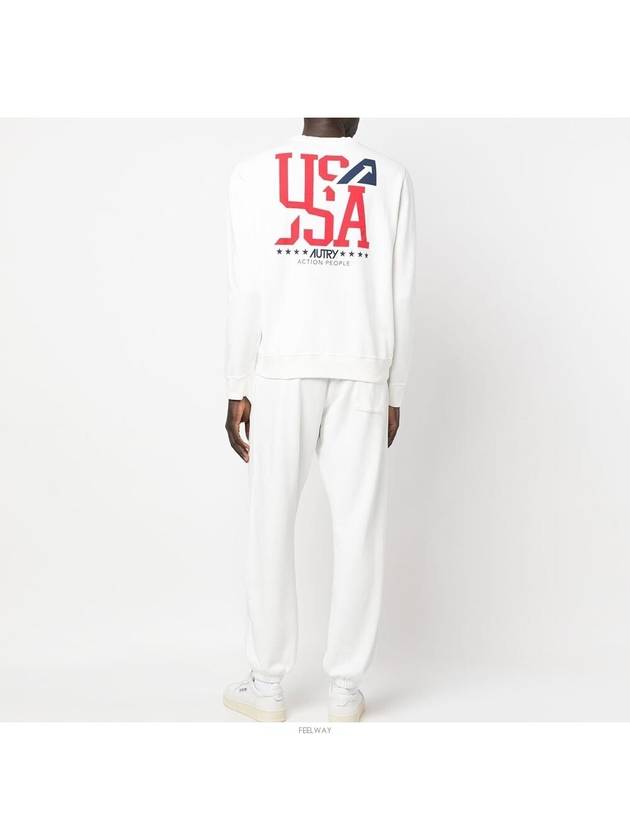 Iconic USA Logo Print Sweatshirt Ivory - AUTRY - BALAAN 4