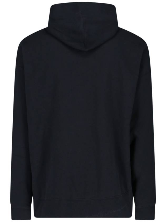 Serif Logo Embroidered Hood Black - AWAKE NY - BALAAN 3