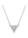 Stilla Otix Triangle Pendant Necklace Silver - SWAROVSKI - BALAAN 3