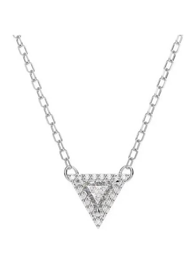 Stilla Otix Triangle Pendant Necklace Silver - SWAROVSKI - BALAAN 3