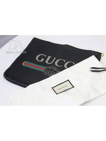 Women s Web Logo Clutch Black Status A 500981 - GUCCI - BALAAN 1