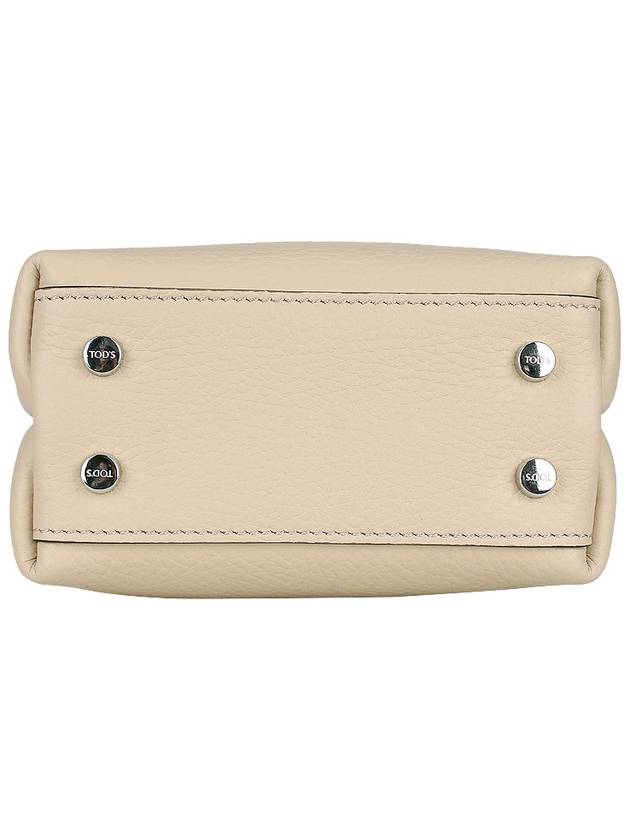 Micro Leather Mini Tote Bag Beige - TOD'S - BALAAN 7