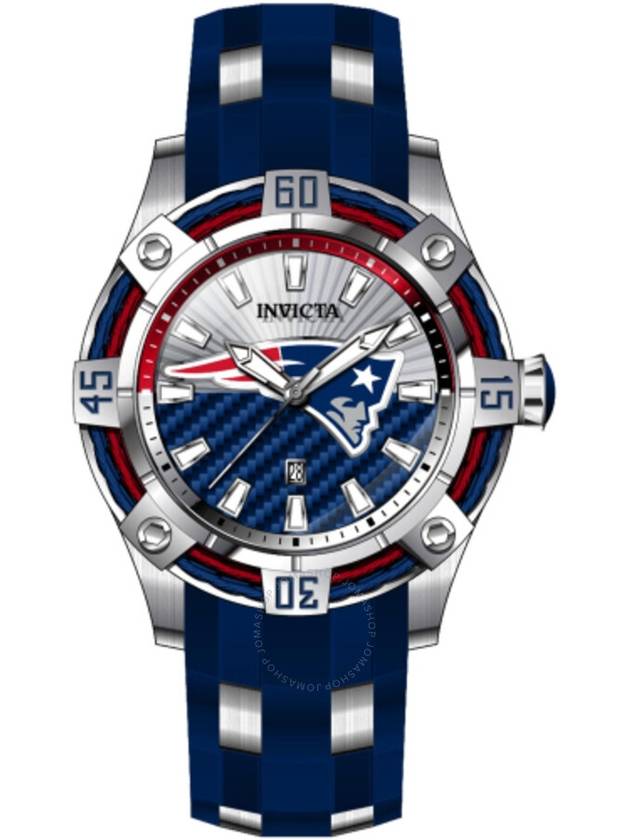 Invicta NFL New England Patriots Quartz Silver Dial Men's Watch 43300 - INVICTA - BALAAN 1