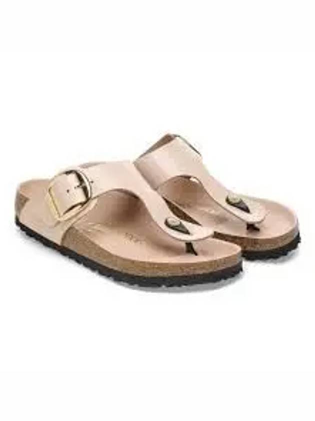 Gizeh Big Buckle Leather Flip Flops Beige - BIRKENSTOCK - BALAAN 2