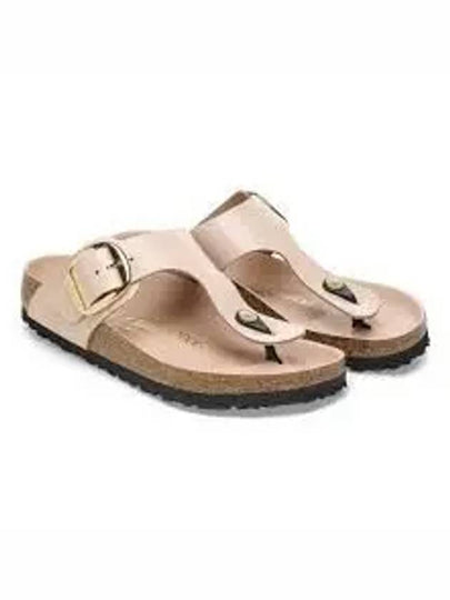 Gizeh Big Buckle Leather Flip Flops Beige - BIRKENSTOCK - BALAAN 2