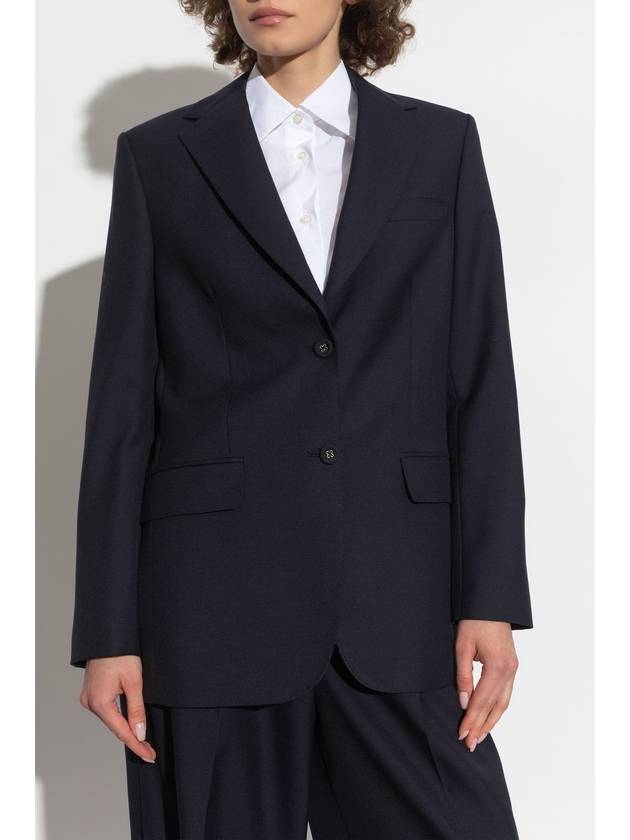 Officine Generale Blazer With Open Lapels, Women's, Navy Blue - OFFICINE GENERALE - BALAAN 3