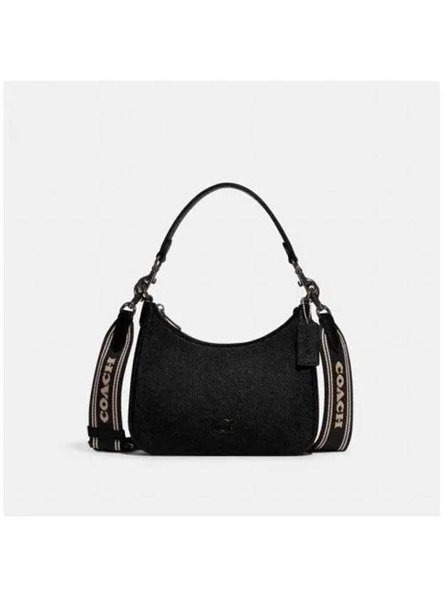 Signature Canvas Hobo Shoulder Bag Black - COACH - BALAAN 2