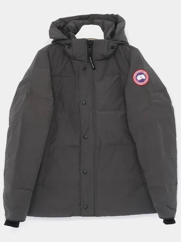 Wyndham Logo Patch Padding Grey - CANADA GOOSE - BALAAN 3