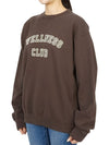 Wellness Club Flock Crew Neck Cotton Sweatshirt Brown - SPORTY & RICH - BALAAN 3