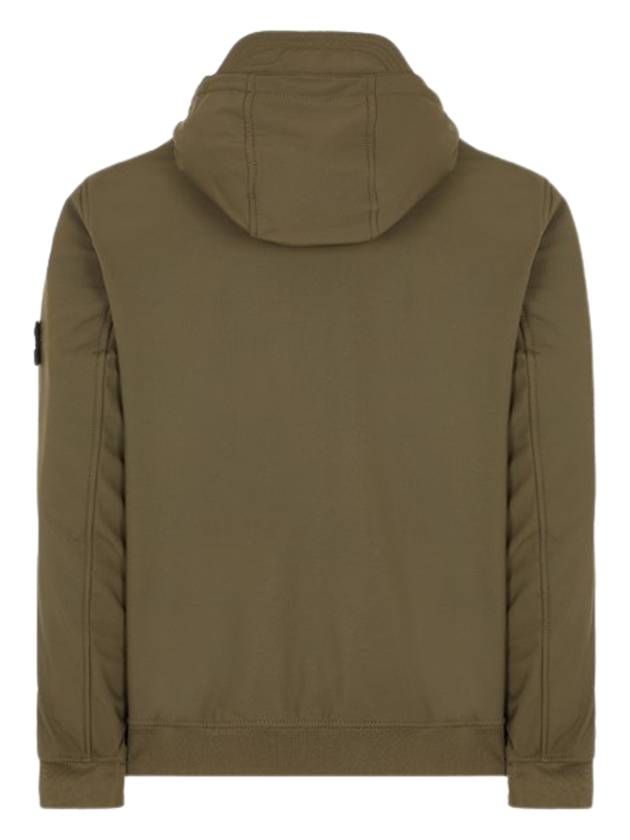 Soft Shell RE Dye Technology Hooded Jacket Khaki - STONE ISLAND - BALAAN 3