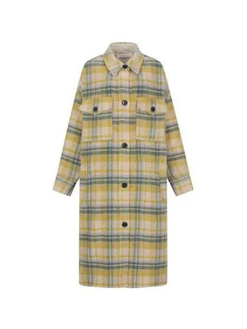 Coat Women Pontia Wool Yellow Mint - ISABEL MARANT - BALAAN 1