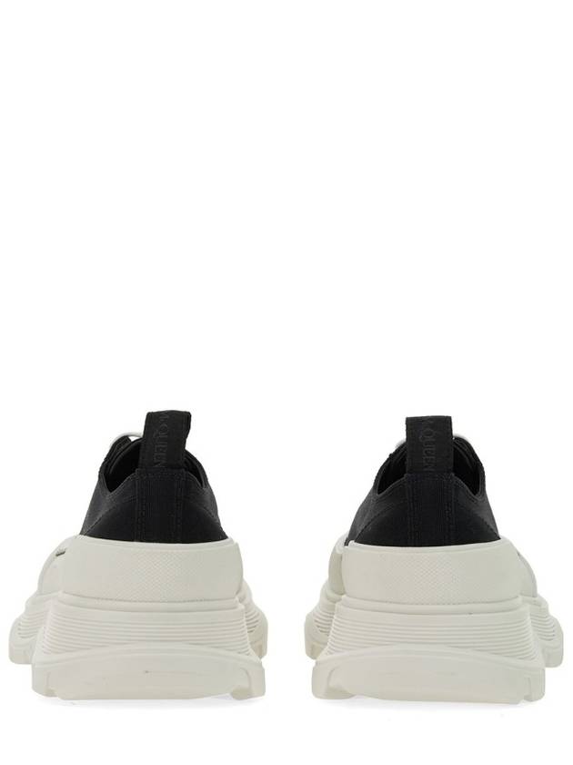 Tread Slick Platform Low Top Sneakers Black White - ALEXANDER MCQUEEN - BALAAN 7