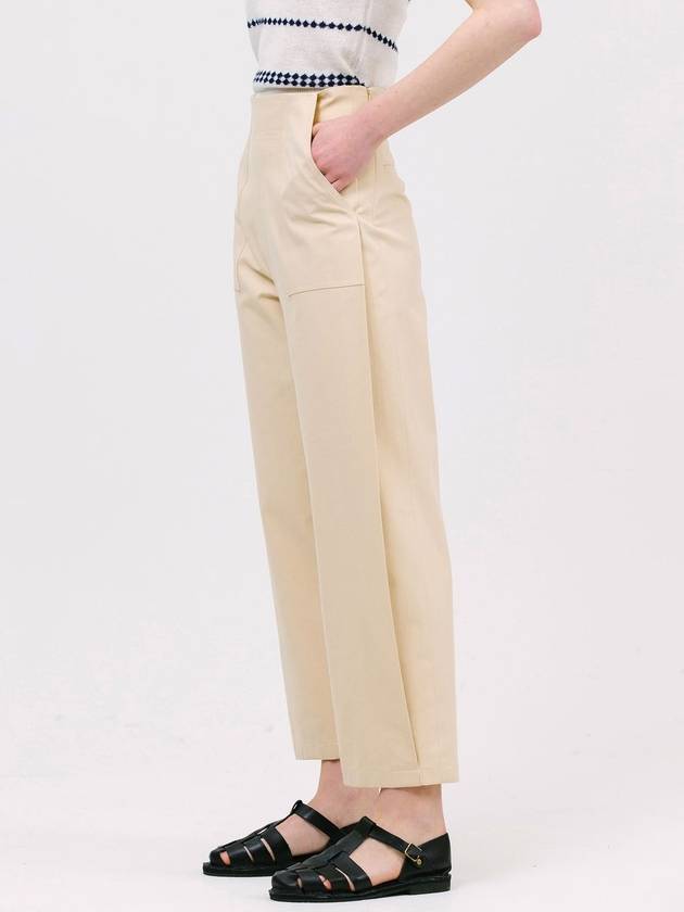 Easy Side Tuck Wide Pants Yellow Beige - JUN BY JUN K - BALAAN 3