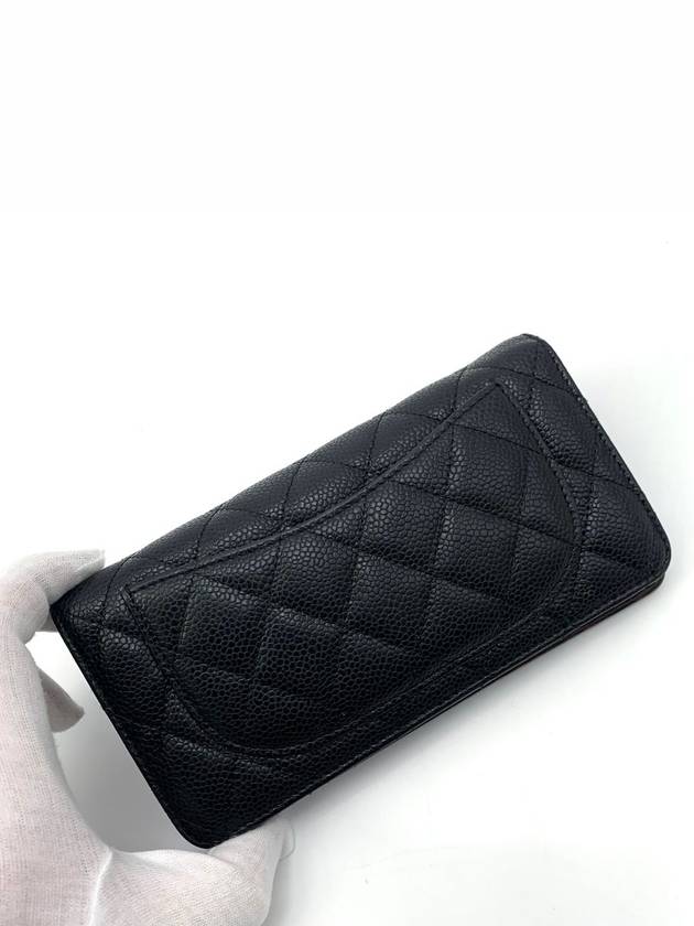 Caviar gold logo long wallet - CHANEL - BALAAN 3