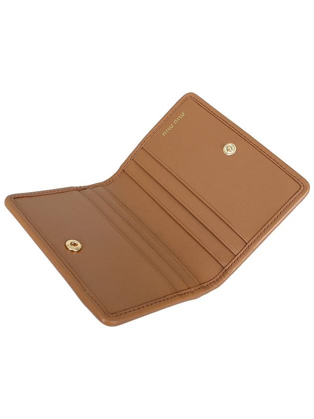 Matelasse Nappa Leather Card Wallet Brown - MIU MIU - BALAAN 9