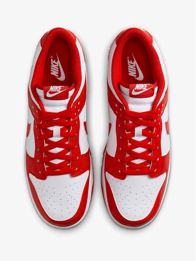 Dunk Retro Low Top Sneakers White University Red - NIKE - BALAAN 5